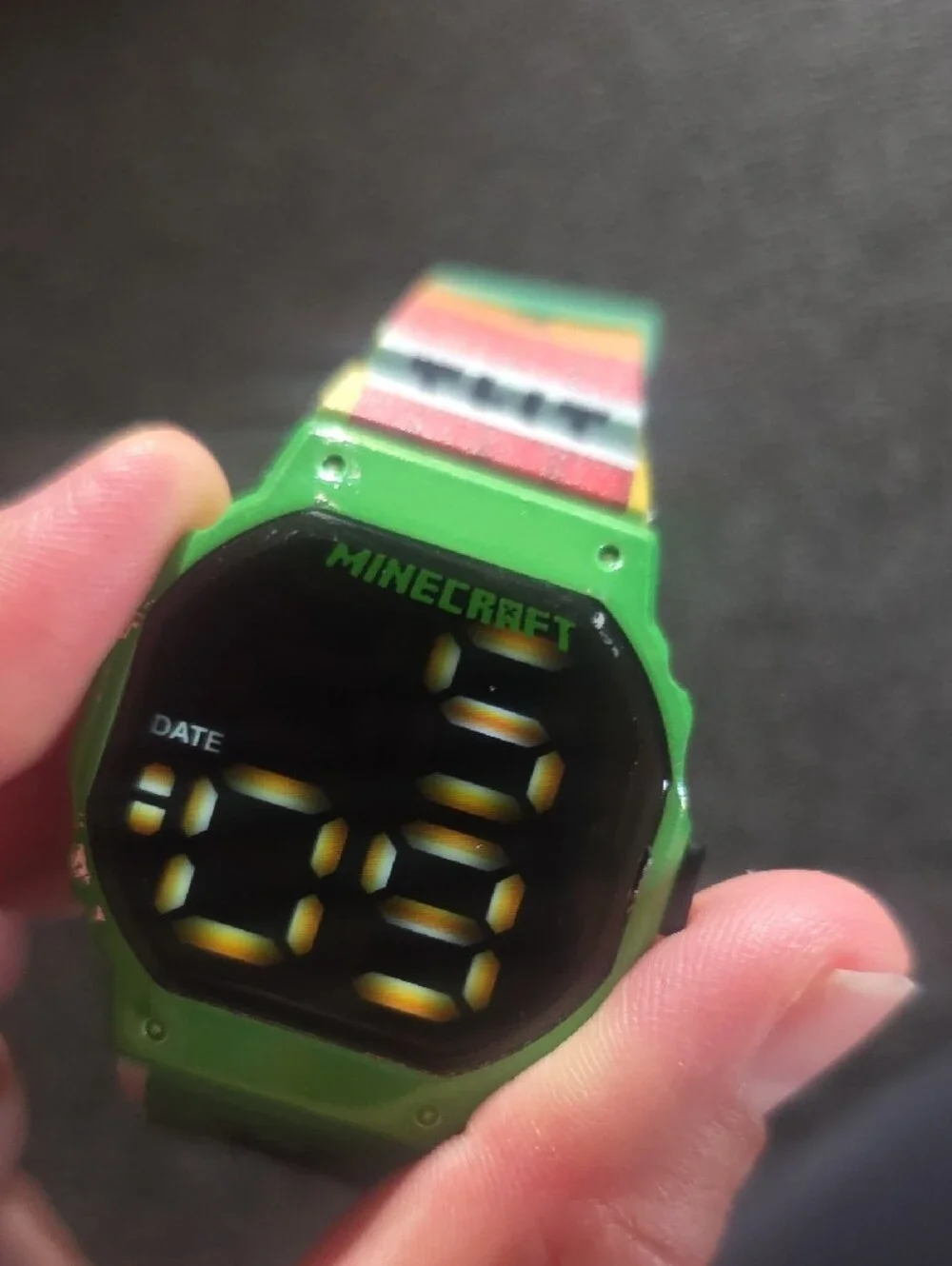 Minecraft Kids Green Digital Smartwatch with Themed Band